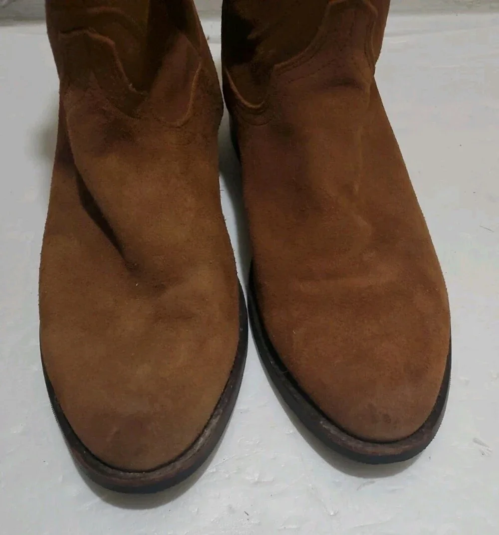 Tecovas The Shane Suede Roper Boots Mens Size 13 D Honey Brown Suede Western